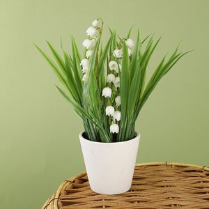 Искусственный цветок в горшке Бьянке - Колокольчики 21 см (Koopman, Нидерланды). Артикул: 317005100-2