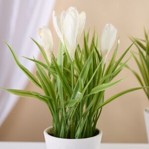 Искусственный цветок в горшке Bianche - Крокус 21 см Koopman фото 2