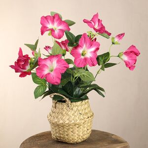 Искусственный цветок в горшке Petunia 35*20 см красная