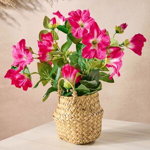 Искусственный цветок в горшке Петуния 35*20 см розовая