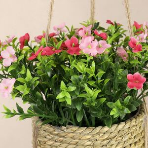 Искусственный цветок в кашпо Броваллия 18 см розовая Koopman (Купман) фото 3