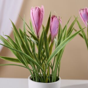 Искусственный цветок в горшке Стейнс: Крокус 21 см Koopman (Купман) фото 2