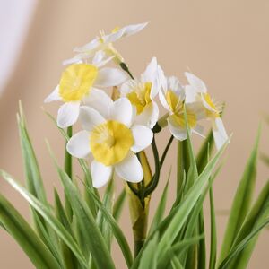 Искусственный цветок в горшке Стейнс: Нарцисс 21 см Koopman (Купман) фото 3