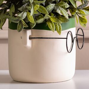 Декоративное кашпо Улыбка Гарри 13*12 см зеленое Ideas4Seasons (Идеас Фор Сезонс) фото 2