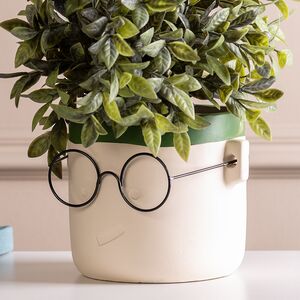 Декоративное кашпо Улыбка Гарри 13*12 см зеленое Ideas4Seasons (Идеас Фор Сезонс) фото 3