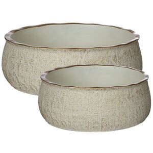 Керамическое кашпо Пуэрто 24*8 см бежевое Ideas4Seasons фото 4