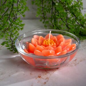 Плавающая свеча Коралловая Лилия 11 см (Омский Свечной, Россия). Артикул: 3366-свеча