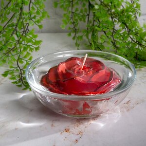 Плавающая свеча Красная Роза 11 см (Омский Свечной, Россия). Артикул: 3373-свеча