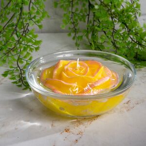 Плавающая свеча Осенняя Роза 11 см (Омский Свечной, Россия). Артикул: 3376-свеча