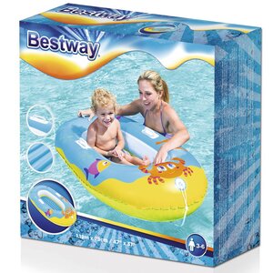 Детская надувная лодка Junior Raft - Крабики 119*79 см, голубая Bestway фото 3
