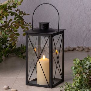 Декоративный подсвечник-фонарь Стюарт 30 см черный (Boltze, Германия). Артикул: 3548800