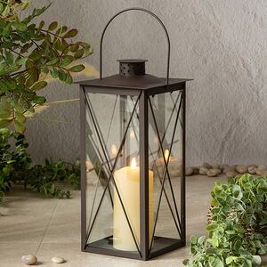 Декоративный подсвечник-фонарь Стюарт 36 см коричневый (Boltze, Германия). Артикул: 3549300