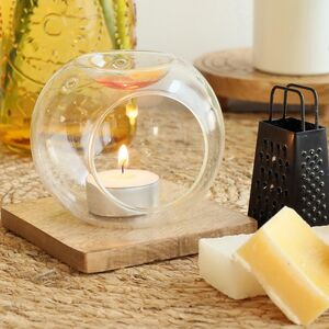 Стеклянный подсвечник-аромалампа Maderas 10 см (Ideas4Seasons, Нидерланды). Артикул: 36002