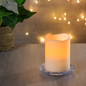 Светильник свеча восковая 10*7.5 см кремовая на батарейках (Edelman, Нидерланды). Артикул: 372652