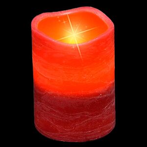 Светильник свеча восковая 10*7.5 см красная на батарейках (Edelman, Нидерланды). Артикул: 372653