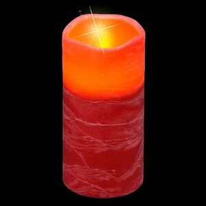 Светильник свеча восковая 15*7.5 см красная на батарейках (Edelman, Нидерланды). Артикул: 372657