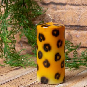 Декоративная свеча Леопардовая 125*60 мм (Омский Свечной, Россия). Артикул: 3867-свеча