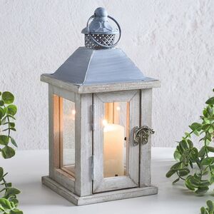 Деревянный подсвечник фонарь Мортен 25 см (Boltze, Германия). Артикул: 3874600