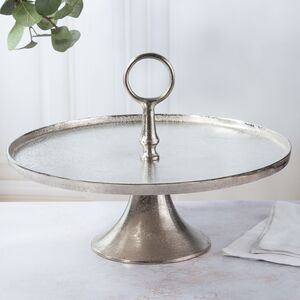 Блюдо для фруктов Медея 43 см серебряное Kaemingk фото 3