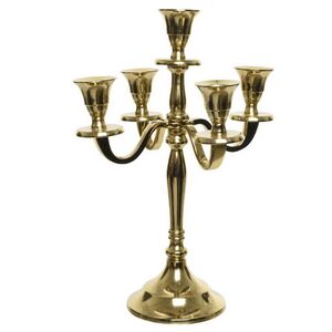 Канделябр Castel del Monte на 5 свечей, 30 см, золотой (Kaemingk, Нидерланды). Артикул: 391352