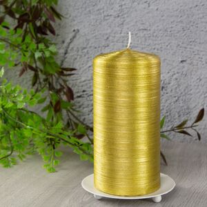 Декоративная свеча Антик 125*60 мм золотая (Омский Свечной, Россия). Артикул: 3932-свеча