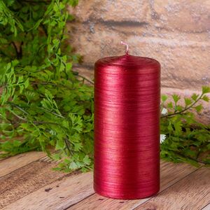 Декоративная свеча Антик 125*60 мм рубиновая (Омский Свечной, Россия). Артикул: 3935-свеча