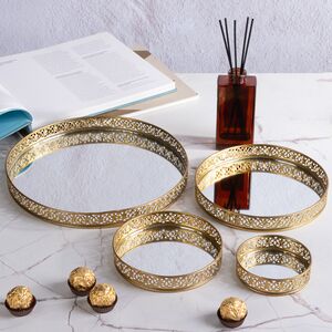 Набор декоративных зеркальных подносов Иллирика 10-28 см, 4 шт Kaemingk фото 2