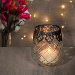 Стеклянный подсвечник Лейла 11 см прозрачный (Hogewoning, Нидерланды). Артикул: 400128-000