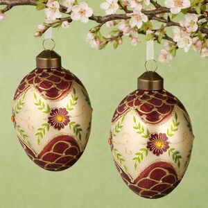 Елочные игрушки Яйца Падерно-Дуньяно 11 см, 2 шт, стекло