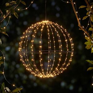 Светодиодный шар Сиело Стеллато 40 см, 260 теплых белых LED ламп, таймер, IP44