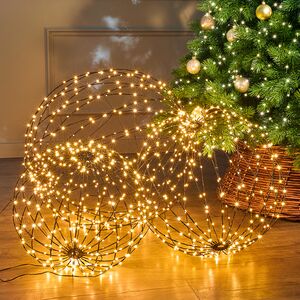 Светодиодный шар Сиело Стеллато 40 см, 260 теплых белых LED ламп, таймер, IP44 Winter Deco фото 4