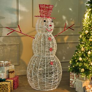 Светодиодная фигура Снеговик в красной шляпе 150 см, 300 холодных белых LED ламп, IP44 Winter Deco фото 6