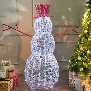 Светодиодная фигура Снеговик в красной шляпе 150 см, 300 холодных белых LED ламп, IP44 Winter Deco фото 3