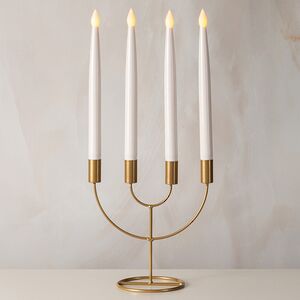 Столовые светодиодные свечи Вечер в Брюсселе 28 см, 4 шт, с пультом управления, на батарейках, IP20 Winter Deco фото 3