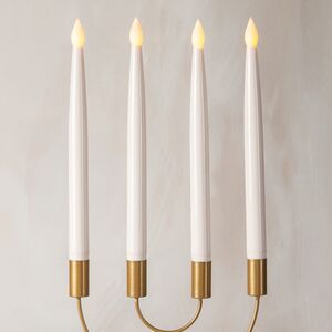 Столовые светодиодные свечи Вечер в Брюсселе 28 см, 4 шт, с пультом управления, на батарейках, IP20