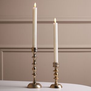 Столовые светодиодные свечи Homely Light 24 см кремовые, 2 шт, на батарейках, IP20 Winter Deco фото 5