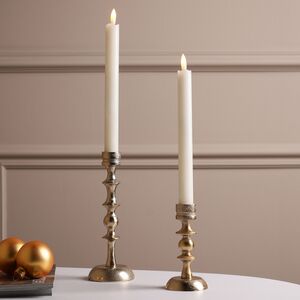 Столовые светодиодные свечи Homely Light 24 см кремовые, 2 шт, на батарейках, IP20 Winter Deco фото 2