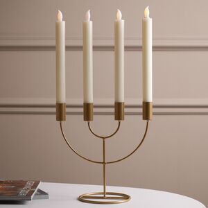 Столовые светодиодные свечи Эллингем 25 см кремовые, 4 шт, на батарейках, IP20 Winter Deco фото 7