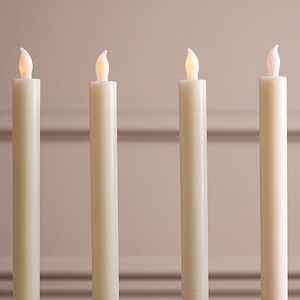 Столовые светодиодные свечи Эллингем 25 см кремовые, 4 шт, на батарейках, IP20 Winter Deco фото 4