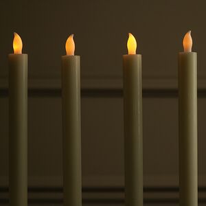 Столовые светодиодные свечи Эллингем 25 см кремовые, 4 шт, на батарейках, IP20 Winter Deco фото 5