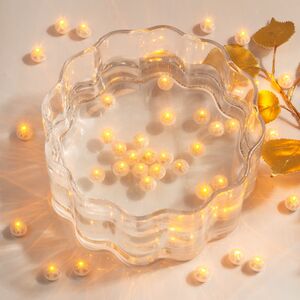 Набор светодиодных водонепроницаемых шариков для декора 1.4 см, теплые белые LED лампы, 50 шт