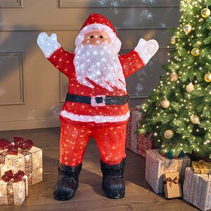 Светодиодная фигура Санта Клаус - Bonne Аnnee 120 см, 400 холодных белых LED ламп, акрил, IP44