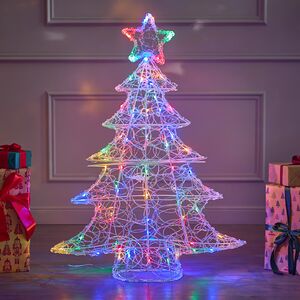 Светодиодная елка Luci Colorate 100 см, 70 разноцветных LED ламп, акрил, IP44