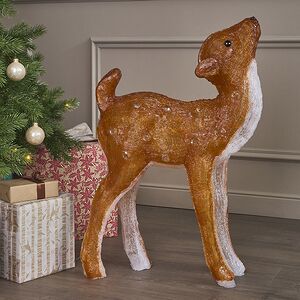 Светодиодный Олень Малышка Лана 77 см, 100 теплых белых LED ламп, акрил, IP44 Winter Deco фото 7