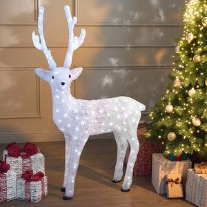 Светодиодный Олень Роско 135 см, 190 холодных белых LED ламп, акрил, IP44