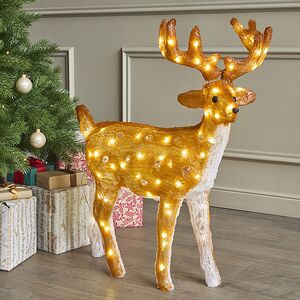 Светодиодный Олень Энико 81 см, 100 теплых белых LED ламп, акрил, IP44