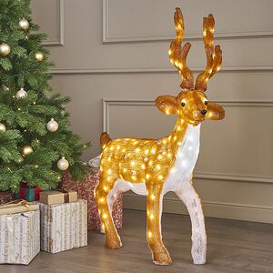 Светодиодный Олень Хирш 110 см, 160 теплых белых LED ламп, акрил, IP44