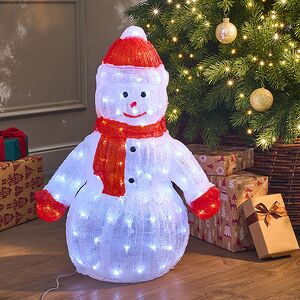 Светодиодная фигура Снеговик Юки 60 см, 120 холодных белых LED ламп, акрил, IP44