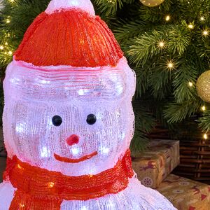 Светодиодная фигура Снеговик Юки 60 см, 120 холодных белых LED ламп, акрил, IP44 Winter Deco фото 2