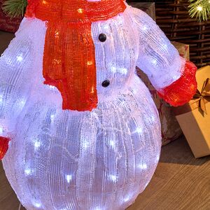 Светодиодная фигура Снеговик Юки 60 см, 120 холодных белых LED ламп, акрил, IP44 Winter Deco фото 4